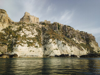 Italy, June 2022: breathtaking views with sea and cliffs at the Tremiti Islands in Puglia