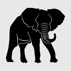 Fototapeta premium Elephant SVG Bundle Cut File, Baby Elephant Svg, Safari Elephants Svg, Elephant Silhouette Svg,