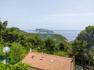 Italy, June 2022: breathtaking views with sea and cliffs at the Tremiti Islands in Puglia