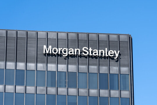 Beverly Hills, CA, USA - July 11, 2022: Morgan Stanley Financial Advisors office building in Beverly Hills, CA, USA. Morgan Stanley is an American investment management and financial services company.