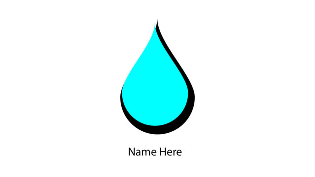 Minimalist Editable Water Drop Vector Logo
