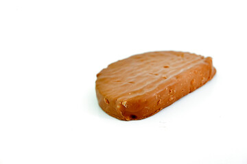 Peanut butter and various nuts cookie, crunchy snack or breakfast food. probiotic food with no sugar added and with gut friendly bacteria