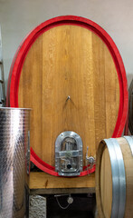 Modern equipment for producing of red, rose and white wine on South of France in Provence.