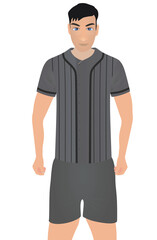 Man in baseball uniform. vector illustration