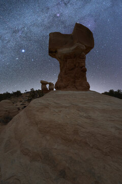 Four Hoodoos Sandstone Formations In Devils Garden