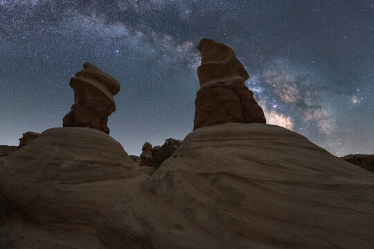 Four Hoodoos Sandstone Formations In Devils Garden