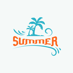 Fototapeta na wymiar vintage summer badge. retro summer logo. summer logo.