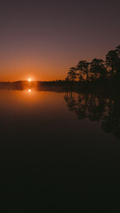 sunrise over the lake