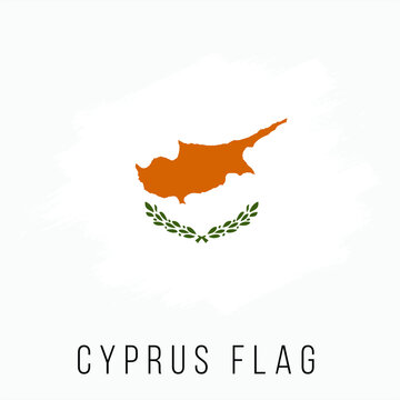 Cryprus Vector Flag. Cryprus Flag for Independence Day. Grunge Cryprus Flag. Cryprus Flag with Grunge Texture. Vector Template.