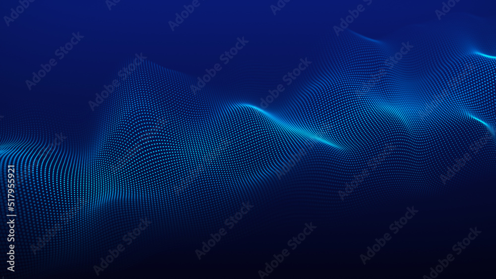 Poster futuristic glowing wave. the concept of big data. network connection. cybernetics. abstract dark bac
