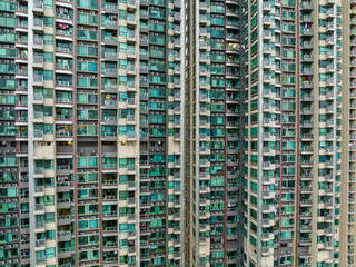 Fototapeta premium Exterior of apartment building facade