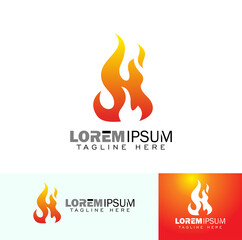 Fire Flame Symbol Logo Sign