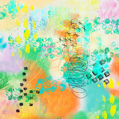 Colorful summer abstract scrapbook background universal design