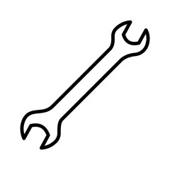 Wrench icon. Pictogram isolated on a white background.