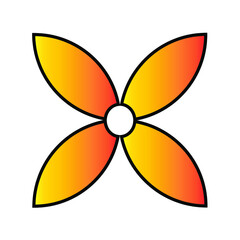 abstract flower illustration on white background