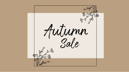 Autumn sale banner can be used in web design, brochures, flyers.