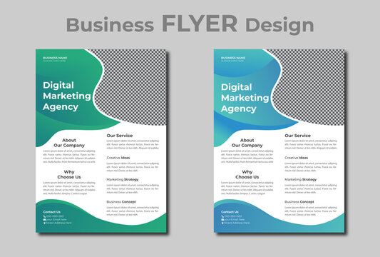 Professional business flyer design template and poster