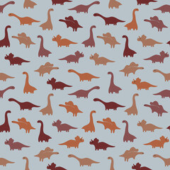 dinosaur vector seamless pattern predator dino character print cartoon background