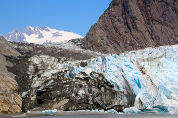 South Stewart Glacier in the Tracy Arm Fjord in the Boundary Ranges of Alaska, United States 