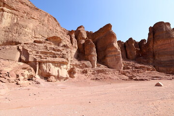 Rocks in Timra Park in the south of the Arava Desert in Israel.