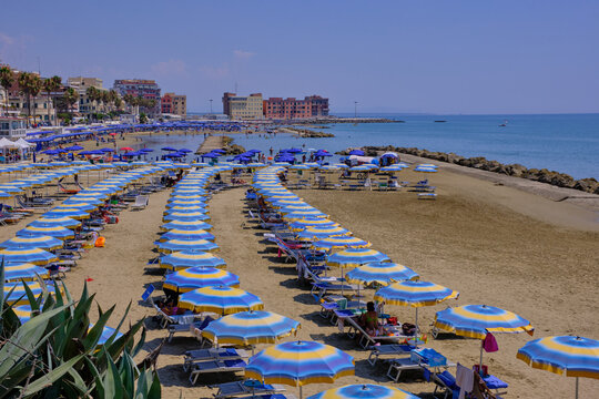 Anzio beach in the summer, Italy
