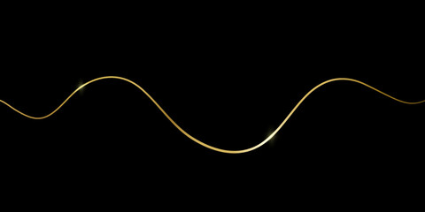 黒背景にラグジュアリーな雰囲気のゴールド曲線