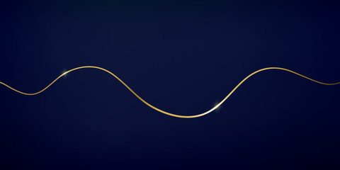 紺背景にラグジュアリーな雰囲気のゴールド曲線