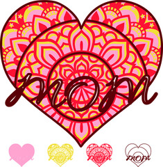  Vector layered template for laser and paper cutting, printing on a T-shirt, mug. 