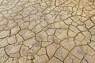 Ausgedörrter Boden mit Trockenrissen // Parched soil with drying cracks