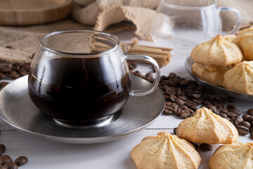 black coffee and coconut cookies2