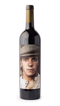 Bottle of red wine Matsu "El Picaro" Toro DO. Made in Spain, Toro region. Isolated object on white background