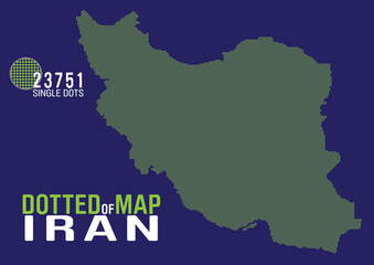 dotted map of the iran