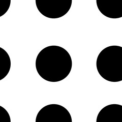 Fototapeta na wymiar Seamless pattern black polka dots on a white background. Print for bedding, tablecloth, skirt, doilies, shirts, dresses, hipster fashion. 