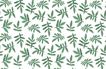 Naklejka na ściany i meble Leaves seamless pattern. Abstract natural texture. Floral background.