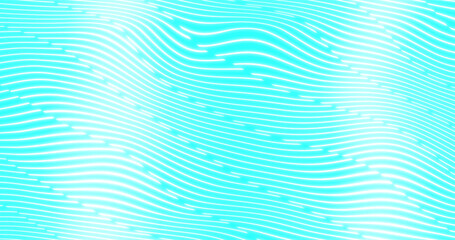 Image of waves moving on blue and white background