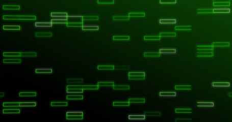 Image of repeatable rectangles moving on green background