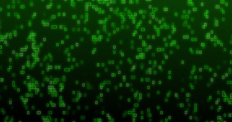 Image of repeatable shapes moving on green background