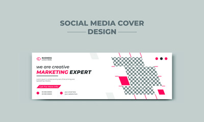 Professional digital marketing agency social media cover and web banner design template.