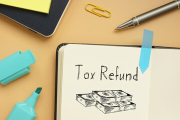 Tax Refund is shown using the text