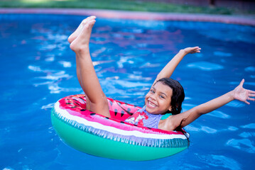 Childhood Summer Pool Fun