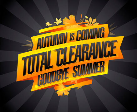 Autumn is coming, new autumn collections, sale summer collections, advertising web banner