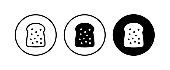 bread slices icon vector, sign, symbol, logo, illustration, editable stroke, flat design style isolated on white linear