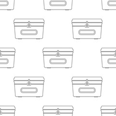 Fishing Cooler Icon Seamless Pattern Y_2207002