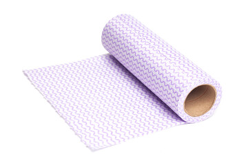 Kitchen towel roll isolated on a white background