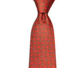 Corbata formal roja a cuadros