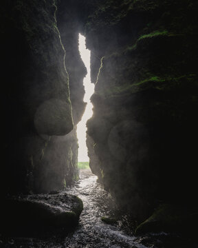 waterfall in the cave