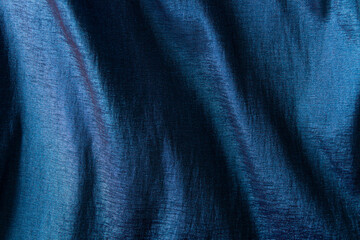 blue black wavy satin fabric