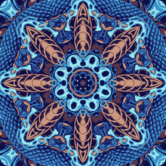 Colorful mandala fractal design background