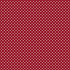 Seamless Small White Hearts on Red Background