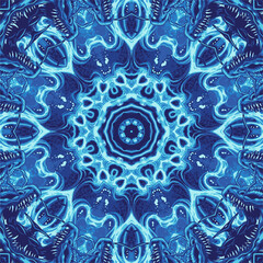 Bohemian mandala fractal background